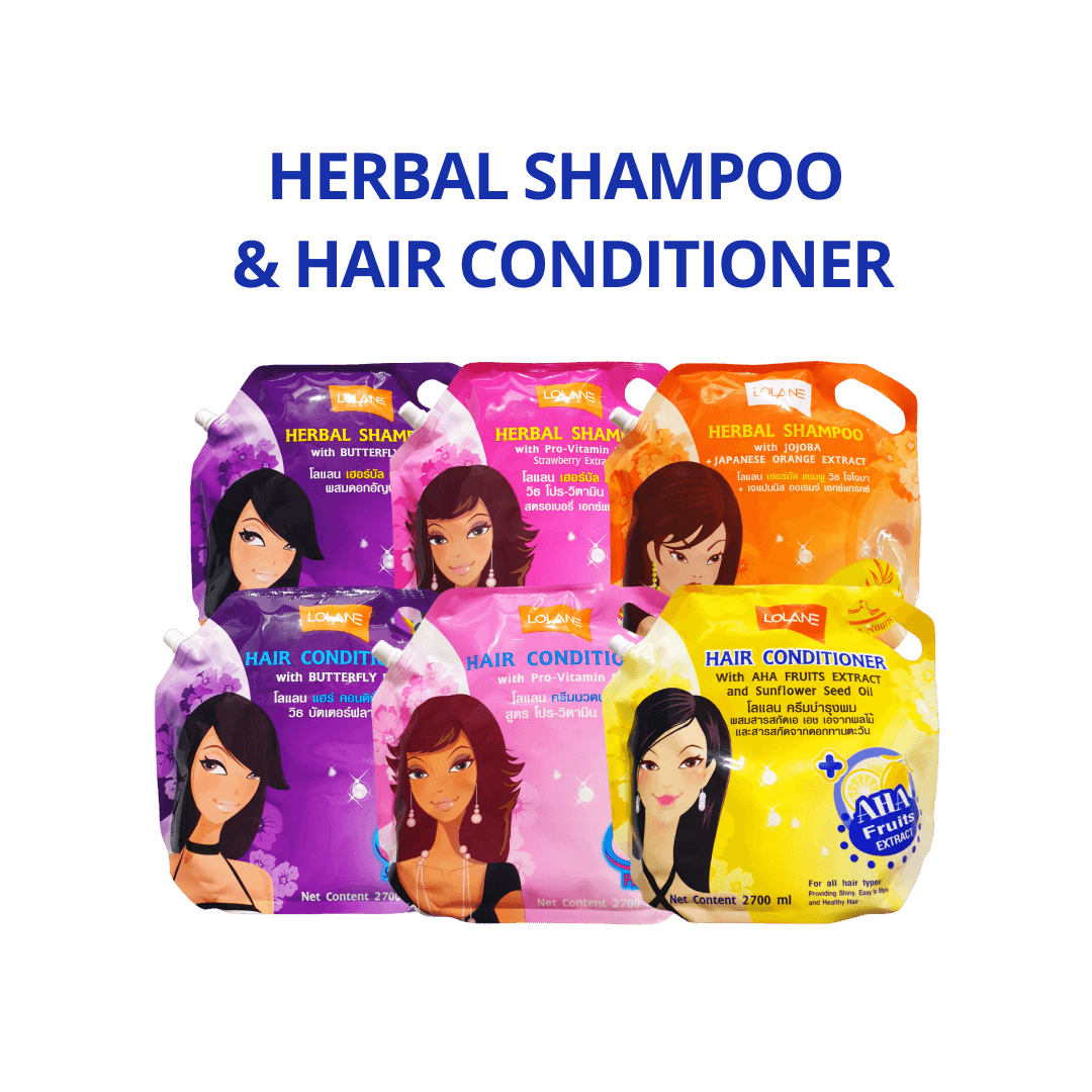 แชมพู / ครีมนวดผม Lolane Herbal Shampoo & Hair Conditioner โลแลน เฮอร์บัล แชมพู แอนด์ แฮร์ คอนดิชั่นเนอร์ 2700ml